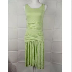 Thalia Sodi bodycon yellow midi dress size XS